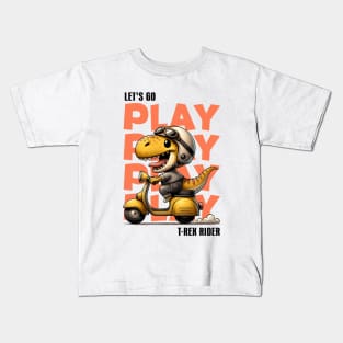 Let's Go Play T-Rex Rider Kids T-Shirt